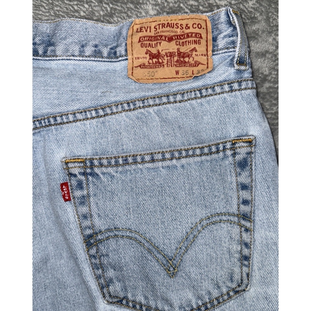 Vintage Levis‎ Jeans Mens 36x32 (fits 34x32) 550 Blue Relaxed Fit Straight Baggy